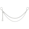 Silver Layered Swag Chain