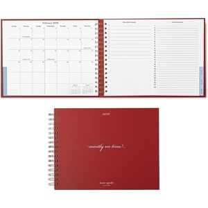 image:imagekate spade new york Horizontal Daily Planner 2026 Medium Agenda JanuaryDecember 2026 Hardcover Weekly and Monthly Spiral Planner with Stickers Mostly on Time