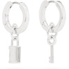 image:imagekate spade new york Spade Lock Asymmetrical Drop HuggiesSilver