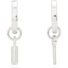 image:imagekate spade new york Spade Lock Asymmetrical Drop HuggiesSilver