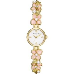 image:imagekate spade new york Monroe JewelryInspired Womens Watch with Stainless Steel BraceletGoldPink Floral