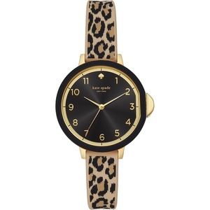 image:imagekate spade new york Park Row Womens Watch with Silicone BandGold  Leopard Print