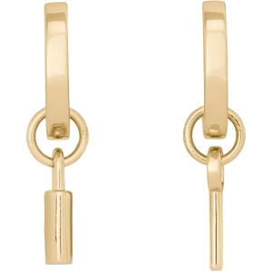 image:imagekate spade new york Spade Lock Asymmetrical Drop HuggiesGold