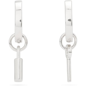 image:imagekate spade new york Spade Lock Asymmetrical Drop HuggiesSilver