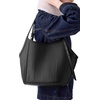 image:imagekate spade new york Deco Fine Grain Leather Tulip TotePleated Black