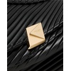 image:imagekate spade new york Deco Smooth Leather Twisted Flap Shoulder BagPleated Black