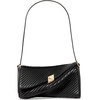 image:imagekate spade new york Deco Smooth Leather Twisted Flap Shoulder BagPleated Black