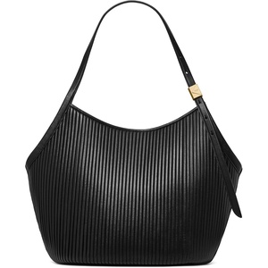 image:imagekate spade new york Deco Fine Grain Leather Tulip TotePleated Black