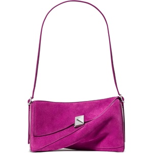 image:imagekate spade new york Deco Smooth Leather Twisted Flap Shoulder BagBeet Suede