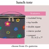 image:imagekate spade new york Insulated Lunch Tote Small Lunch Cooler Thermal Bag with Double Zipper Close and Carrying Handle Green Daisy GinghamGingham Garden