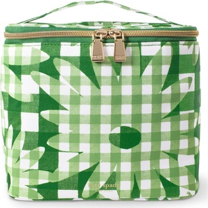 image:imagekate spade new york Insulated Lunch Tote Small Lunch Cooler Thermal Bag with Double Zipper Close and Carrying Handle Green Daisy GinghamDaisy Gingham