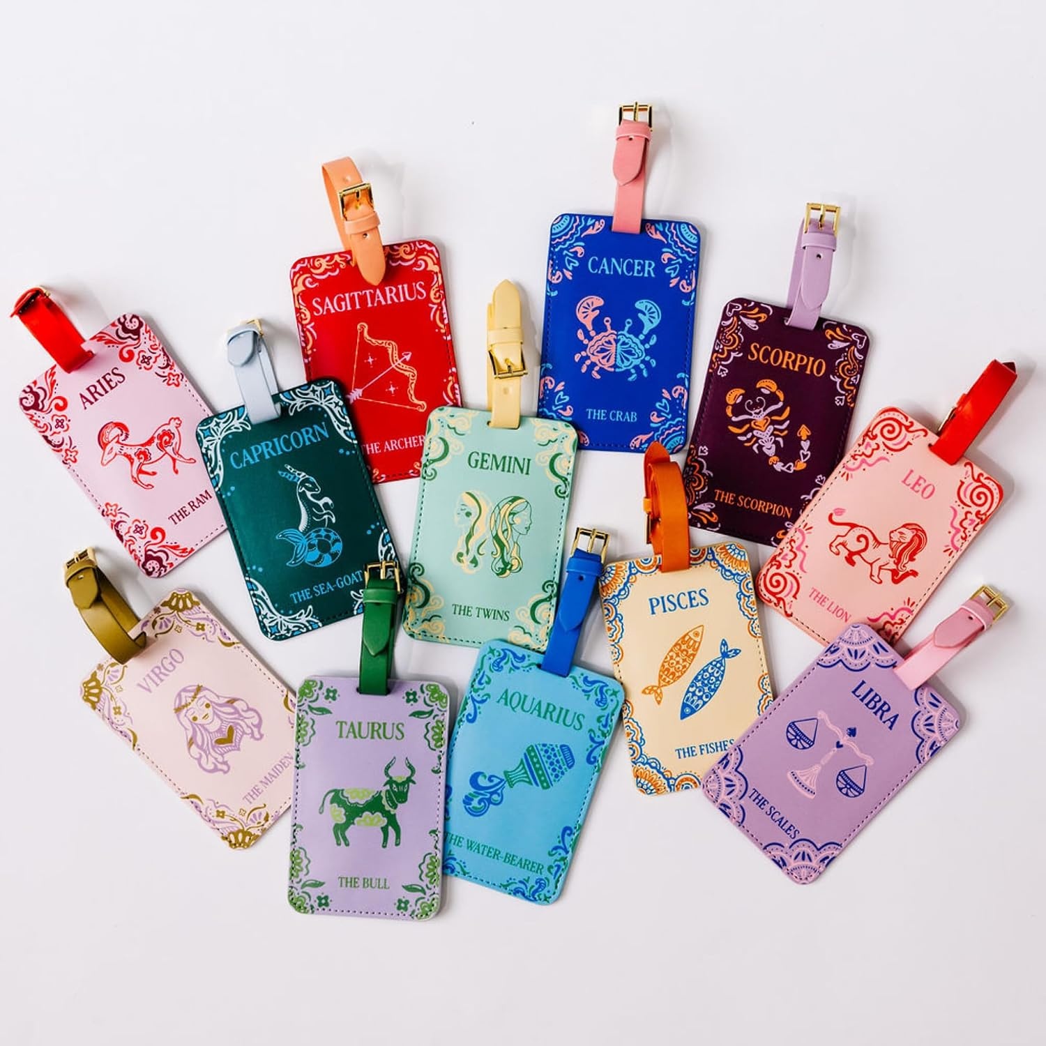 image:imagekate spade new york Astrology Luggage Tag Set of 2 AquariusCapricorn