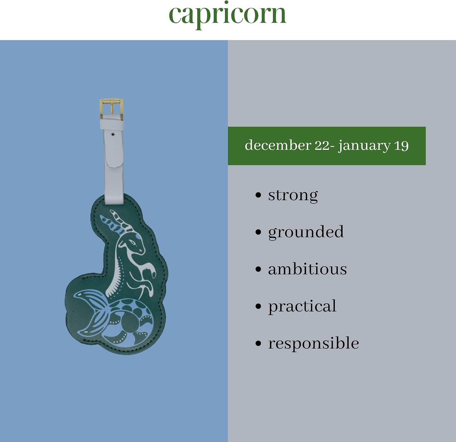 image:imagekate spade new york Astrology Luggage Tag Set of 2 AquariusCapricorn