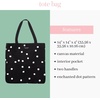 image:imagekate spade new york Canvas Tote Bag for Women Cute Tote Bag for Teacher Canvas Beach Bag Book Tote with PocketEnchanted Dot