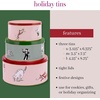 image:imagekate spade new york Decorative Metal Tins with Lids 3 Piece Nesting Set Small Medium amp Large Christmas Cookie Containers Perfect for Gift Giving and Holiday Parties Holiday Party