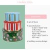 image:imagekate spade new york Round Cookie Tin Set of 3 Holiday Sweets