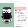 image:imagekate spade new york Set of 3 Nesting Cookie Tins Dots and Stripes