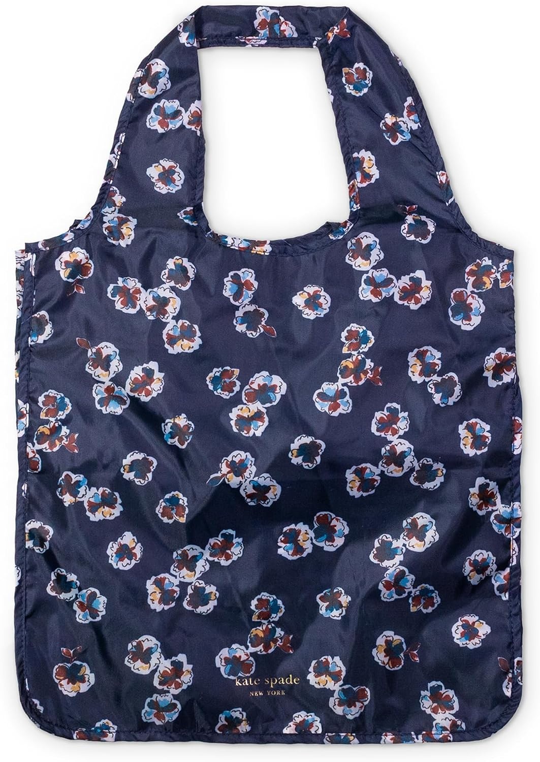 image:imagekate spade new york Reusable Produce Bags Shopping Tote with Zipper Storage Pouch Lightweight Foldable Grocery BagWatercolor Ditsy