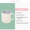 image:imagekate spade new york 16 oz Stainless Steel Insulated Mug Gold PinstripeGold Pinstripe