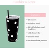 image:imagekate spade new york 20 Ounce Insulated Tumbler for Cold and Hot Drinks with Reusable Straw Stainless Steel Travel Cup with Slide Top Lid Ladybug DotEnchanted Dot