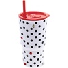 image:imagekate spade new york 20 Ounce Insulated Tumbler for Cold and Hot Drinks with Reusable Straw Stainless Steel Travel Cup with Slide Top Lid Ladybug DotLadybug Dot