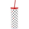 image:imagekate spade new york 24 oz Acrylic Tumbler Watercolor DitsyLadybug Dot