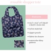 image:imagekate spade new york Reusable Produce Bags Shopping Tote with Zipper Storage Pouch Lightweight Foldable Grocery BagWatercolor Ditsy