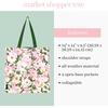 image:imagekate spade new york Reusable Shopping Bag Grocery Tote with Shoulder Straps Collapsible ToteHidden Garden