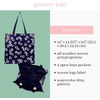 image:imagekate spade new york Reusable Shopping Bag Grocery Tote with Shoulder Straps Collapsible ToteWatercolor Ditsy