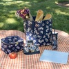 image:imagekate spade new york Reusable Shopping Bag Grocery Tote with Shoulder Straps Collapsible ToteWatercolor Ditsy