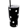 image:imagekate spade new york 20 Ounce Insulated Tumbler for Cold and Hot Drinks with Reusable Straw Stainless Steel Travel Cup with Slide Top Lid Ladybug DotEnchanted Dot