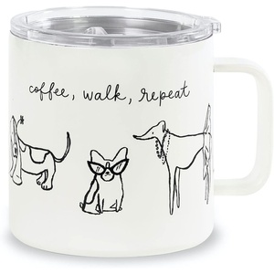 image:imagekate spade new york 16 oz Stainless Steel Insulated Mug Gold PinstripeDog Party