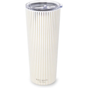 image:imagekate spade new york 24 oz Stainless Steel Tumbler Gold PinstripeGold Pinstripe