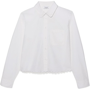 image:imagekate spade new york Womens Essential Scalloped Button Down ShirtIvory