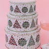 image:imageKate Spade New York Metal Cookie Tins 3Piece Nesting Set Small Medium amp Large Christmas Containers for Gift amp Storage Evergreen Confetti Dot