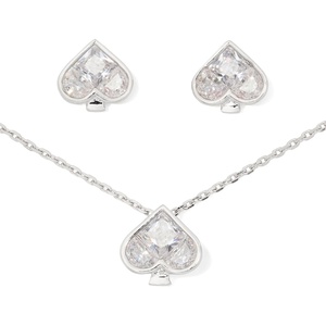 image:imagekate spade new york So Spade Pendant and Studs Boxed SetClearSilver