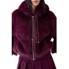 image:imagekate spade new york Womens Faux Fur Hooded Blouson JacketMidnight Wine