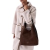 image:imagekate spade new york Loop Suede And Crinkle Patent Large Carryall BagHot Fudge Suede
