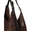 image:imagekate spade new york Loop Suede And Crinkle Patent Large Carryall BagHot Fudge Suede