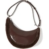 image:imagekate spade new york Womens Duo Crossbody BagHot Fudge Crinkle and Faux Fur