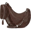 image:imagekate spade new york Womens Duo Crossbody BagHot Fudge Crinkle and Faux Fur